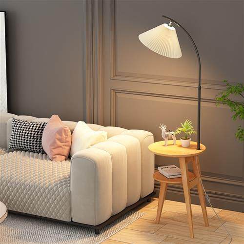 极速日式原木风落地灯客厅沙发边角几简I约卧室置物牀头柜一体实,家装灯饰光源,置物功能落地灯,淘宝优惠券,粉丝福利购,淘宝优惠卷