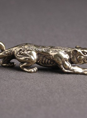 极速中式铜虎符大权在握家居饰品招财纳福L创意茶宠桌面摆件车载