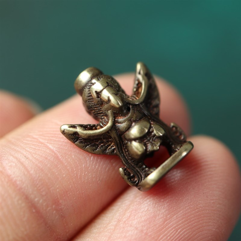 极速藏式手工制作利马铜迷你金翅大F鹏鸟背云文玩佛珠手串挂件卡