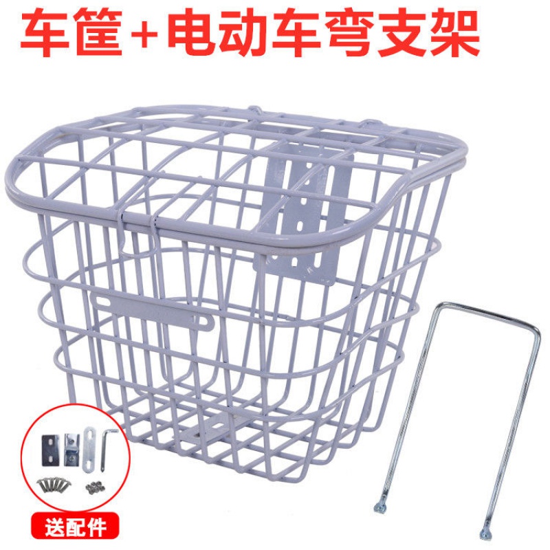 极速车车筐电动车车篮自行车框车z篓菜篮子宠物篮加W粗加大带盖子