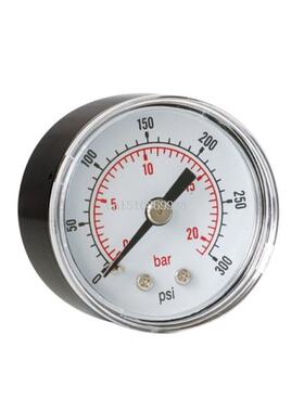 极速Pressure Gauge 40mm 1/8 BSPT Rear Back 15-300V PSI & Bar