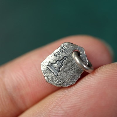 极速藏式复古纯银心m经箴言卡子侧挂吊坠文玩佛珠星月记数卡子diy