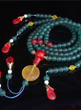 极速西藏直发蓝色磨砂p蓝琉璃亏本处理特价尼泊尔手工琉璃古法琉