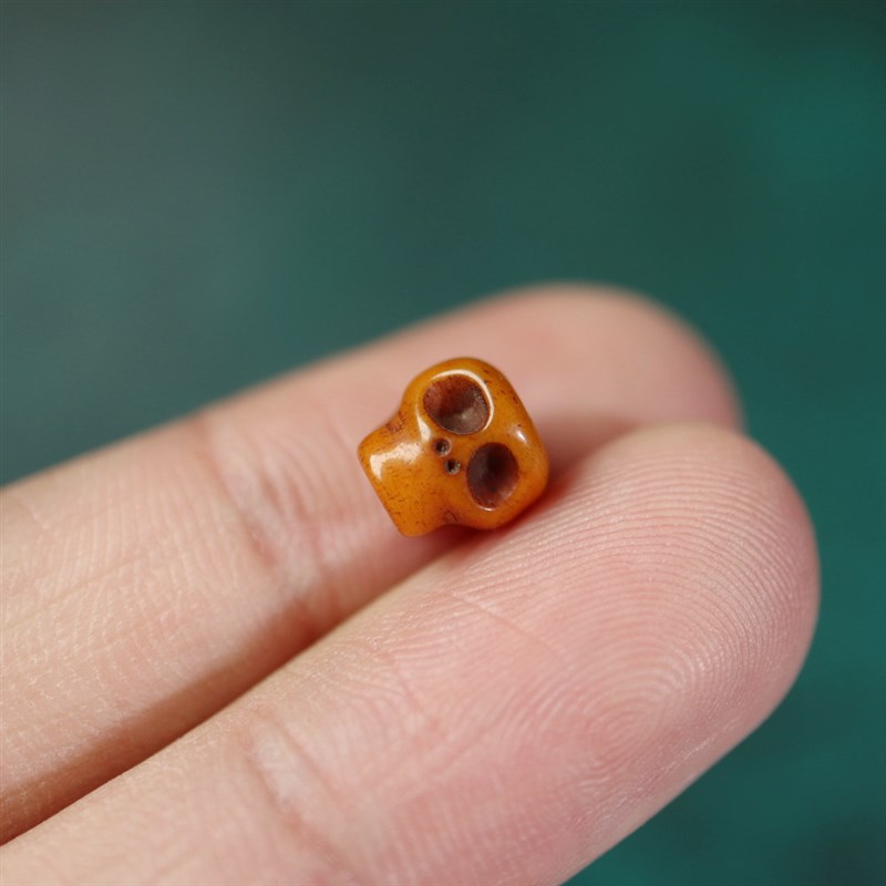 极速8mmd复古老料手工雕刻尸陀林主阿呆桶珠配珠文玩佛珠手串diy