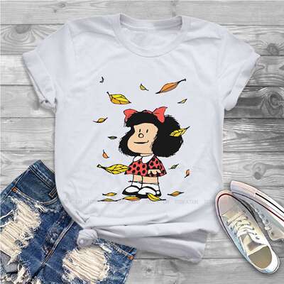 极速Autumn Leaves Women Clothing Mafalda Manga Graphic .Prin