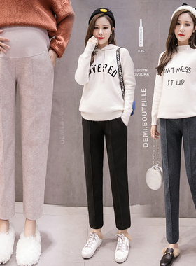 极速6033# Autumn Winter Thicken Warm Woolen MaternityY Strai