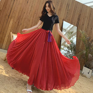 极速2022 Dance Skirts rChiffon Long Skirts For Women Elegant