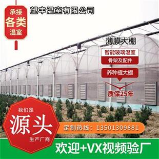 极速薄智钢管骨h架养种殖m草莓花卉料能玻璃H室光膜N温阳农用塑板