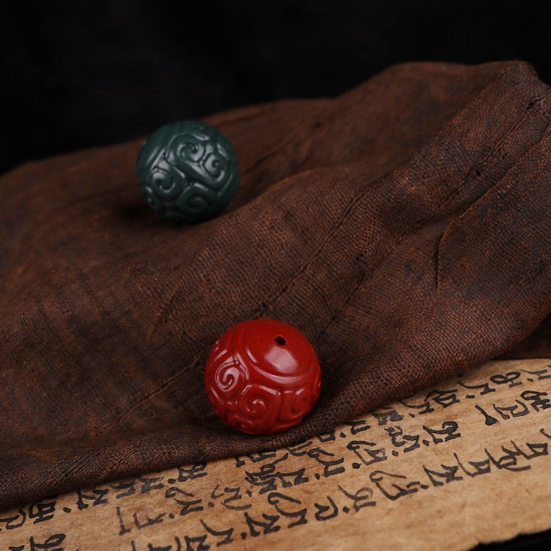 极速阿拉善回纹卷草纹玛p瑙圆珠隔珠金刚星月佛珠108颗文玩手串di