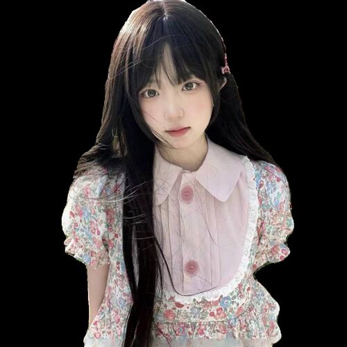新品假发女长发长直发lolita仿真人发甜美空气刘T海黑长直日系全