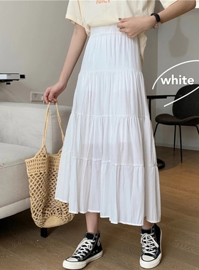极速Spricng Summer Women Chiffon Skirts Vintage High Waist E