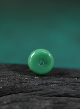 极速8mm藏式七宝琉璃p翠绿色琉璃隔片隔珠配珠文玩佛珠手串琉璃di