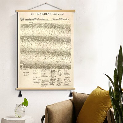 极速美国独立宣言 The Declarawtion of Independence复古海报布