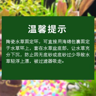 新品鱼缸水草定植环新手底座配件C水族箱生化过滤棉沉底神器陶瓷