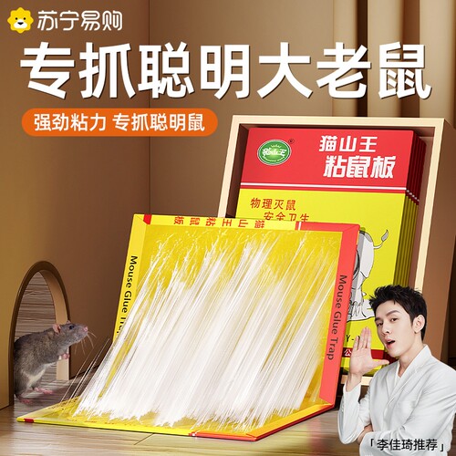 极速老鼠粘强力粘鼠板超强v力胶粘大老鼠夹捕鼠神器灭鼠沾贴扑捉