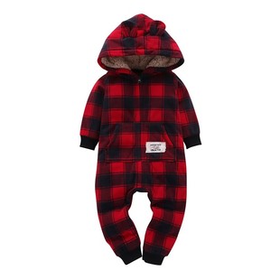 Warm Infant BabGy 极速2021 Coral Fall Rompers Fleece Spring