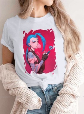 极速Casual Jinx Womens T Shirt Arcane League of ULegends An