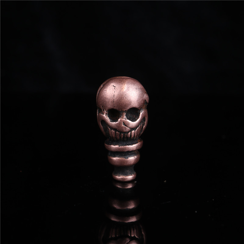 极速手工制作双面尸陀林u主天铁紫铜文玩三通佛头文玩手工配饰