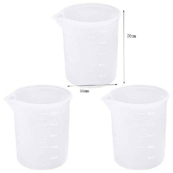 极速10Pcds Silicone Measuring Cups 100 Ml Silicone Cups Non