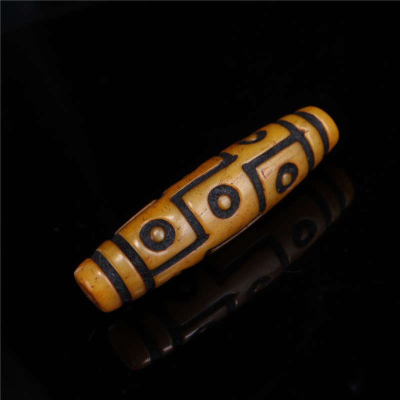 极速手工b雕刻复古做旧牦牛骨九眼天珠老灵骨九眼锁骨天珠吊坠佛