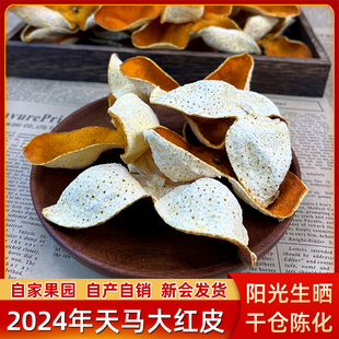 新会陈皮2024年大红皮一年天马新皮广东生晒老树圈枝柑官方旗舰店