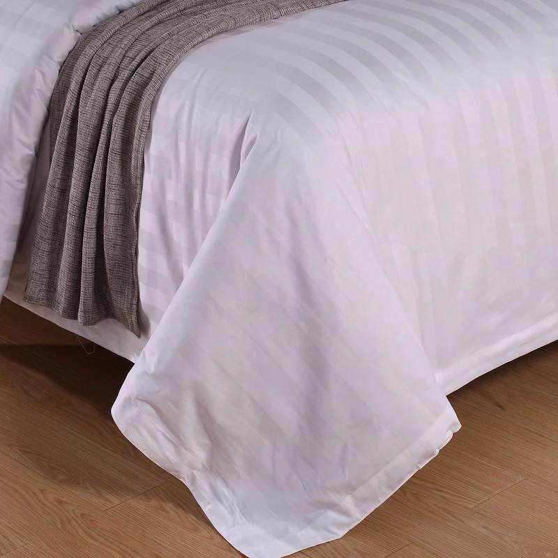 宾馆酒店床上用品纯棉四件套三件套白色床单旅馆客栈加密缎条被套,床上用品,床品套件/四件套/多件套,淘宝优惠券,粉丝福利购,淘宝优惠卷