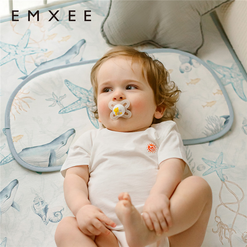 嫚熙嬰兒苧麻云片枕0-12個月以上