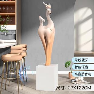 饰品雕塑工艺V礼品摆饰 定制新品 麋鹿大型落地摆件轻奢客厅家居装