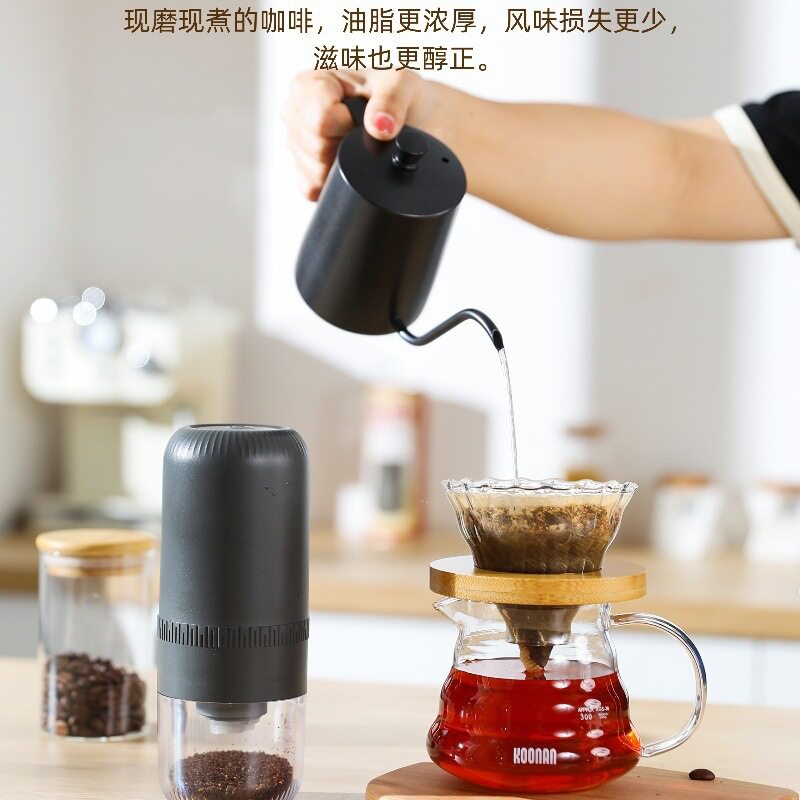 电动磨豆机咖啡机磨粉便携式家用USB充电研磨机咖啡研磨ins风无线