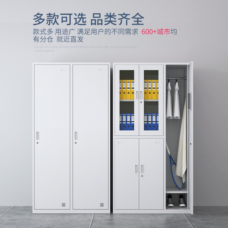 家用收纳柜钢制更衣柜现代简约柜铁皮柜储物柜宿舍鞋柜碗柜换衣柜