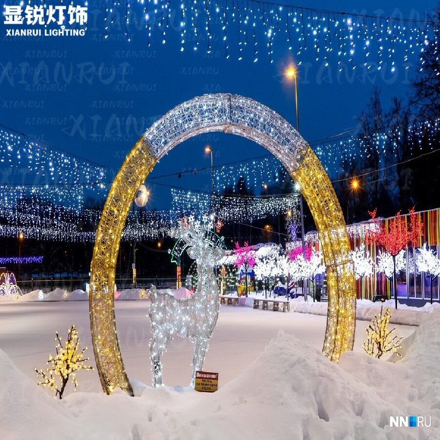 新年户外IP65防水圆环拱门灯