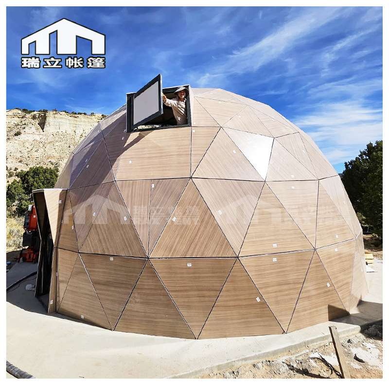 dome geodesic 球形玻璃帐篷酒店民宿顶部透光窗室内明亮星空帐篷