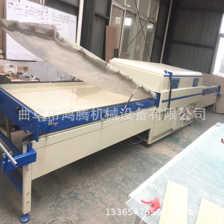 家具软包硬包真空吸塑机 底上双加温凹凸门板覆膜机 鸿腾木工机械
