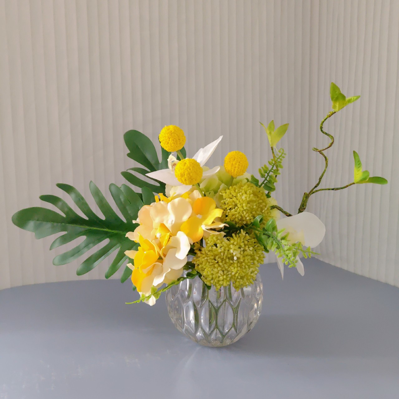 茶几商务洽谈桌花摆件小花束清新自然仿真花批发餐桌M309