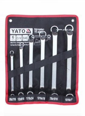 易尔拓（YATO）英制双头高颈梅花扳手6件套 YT-48651
