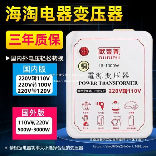 欧帝普220V转110V/100V/120V
