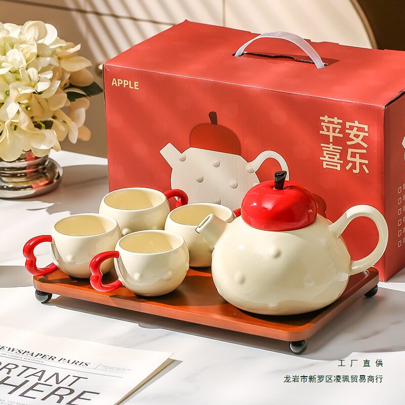 乔迁新居搬家陶瓷水具套装茶具家用结婚杯具茶壶新婚订婚新娘礼物