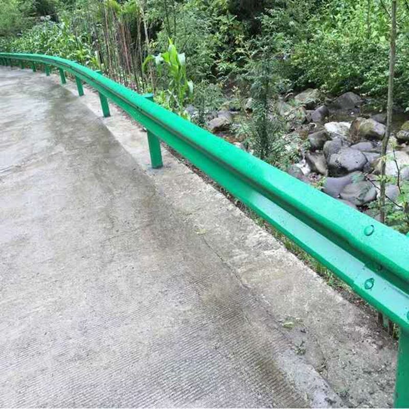 公路波形护栏板热镀锌喷塑波形梁护栏乡村路侧双波三波护栏