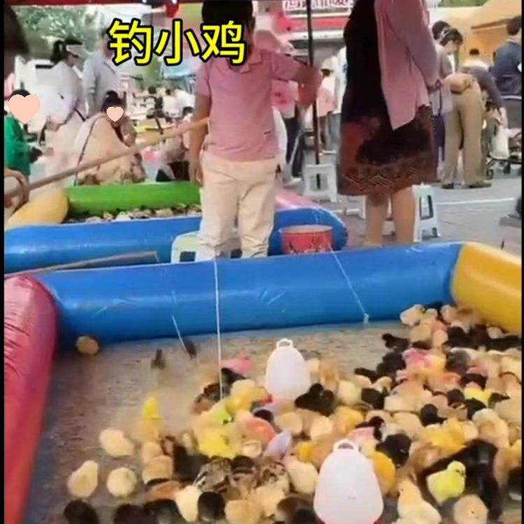 做磁性广场杆钓鸡钓竿池摆摊宠物儿童钓夜市强磁套装活动小鸡套装