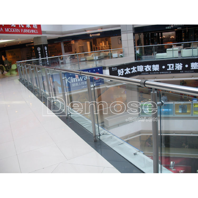 广东狄姆斯 钢化玻璃栏杆 商场中庭走廊安全围栏 不锈钢立柱扶手