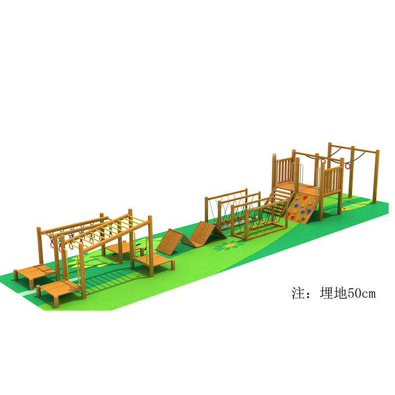 幼儿园户外大型木头滑梯 室外木质滑梯秋千架组合 儿童游乐场滑梯
