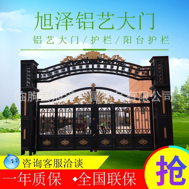 豪华别墅庭院电动铝艺大门