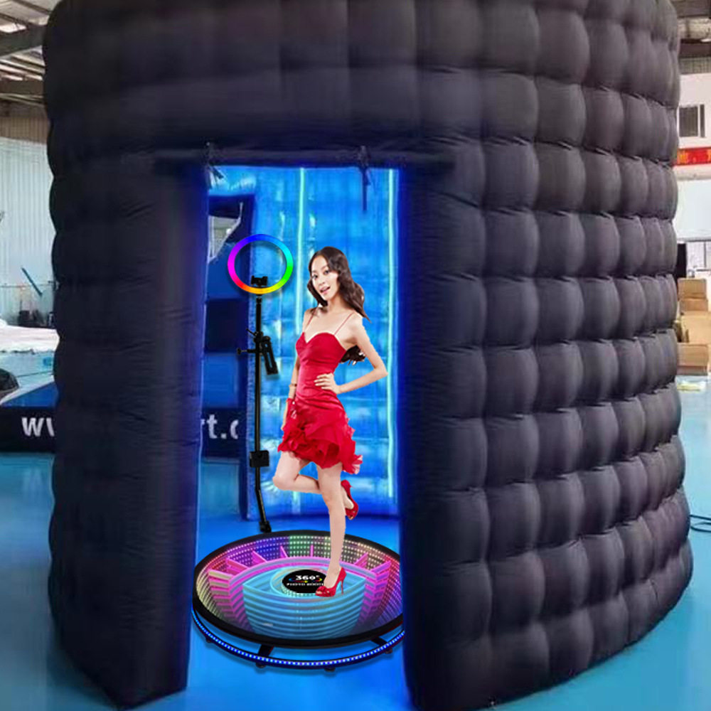 360度环拍照相亭环绕拍摄旋转台海外仓发货360 photo booth航空箱