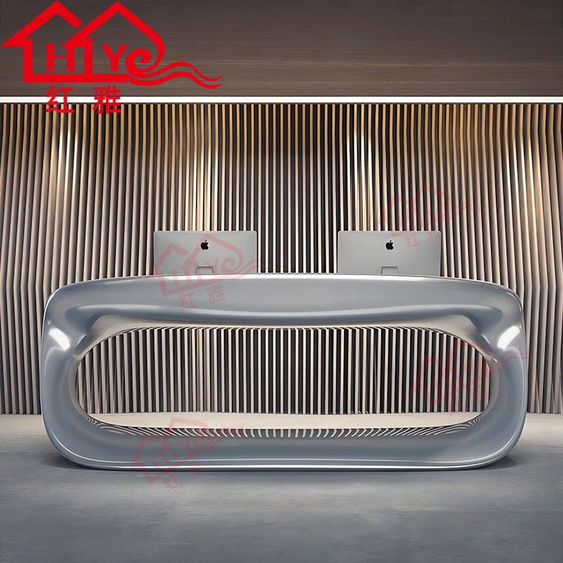 玻璃钢写字楼接待台商用现代简约弧形银色前台酒店商场办公桌柜台,鲜花速递/花卉仿真/绿植园艺,其它园艺用品,淘宝优惠券,粉丝福利购,淘宝优惠卷