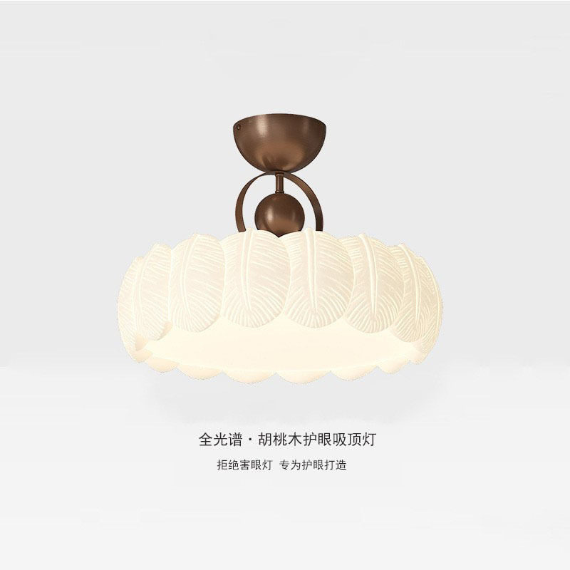 新中式奶油风设计师卧室吸顶灯