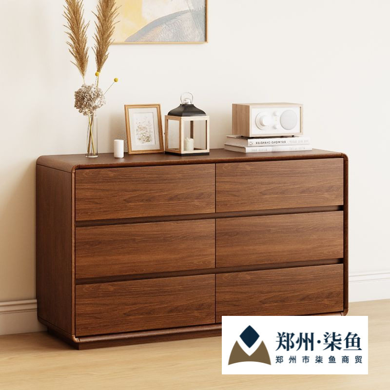 仿古中式实木大容量六斗柜