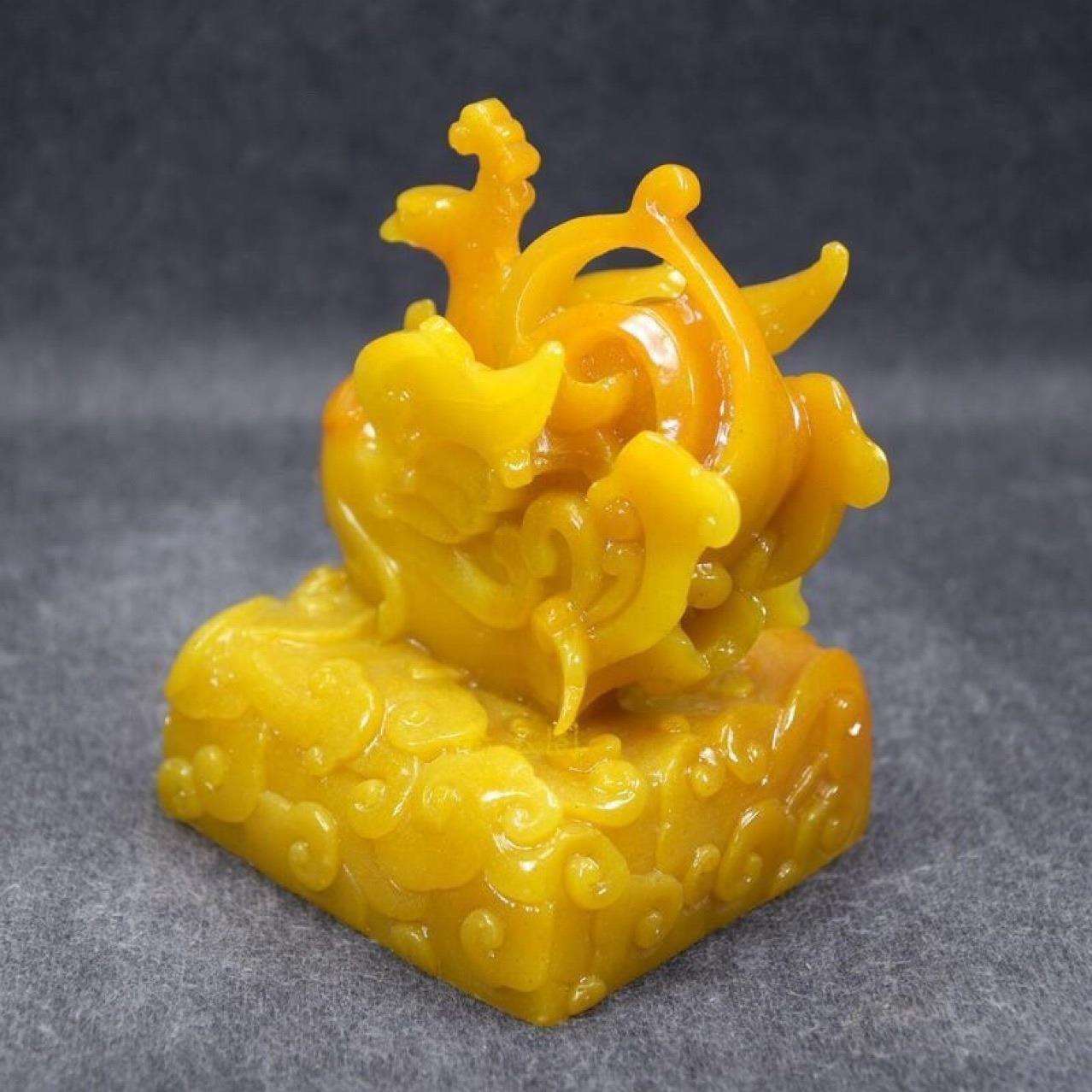 仿黄龙玉摆件满载而归山水摆件橱窗陈列人物龙凤山水件老玉