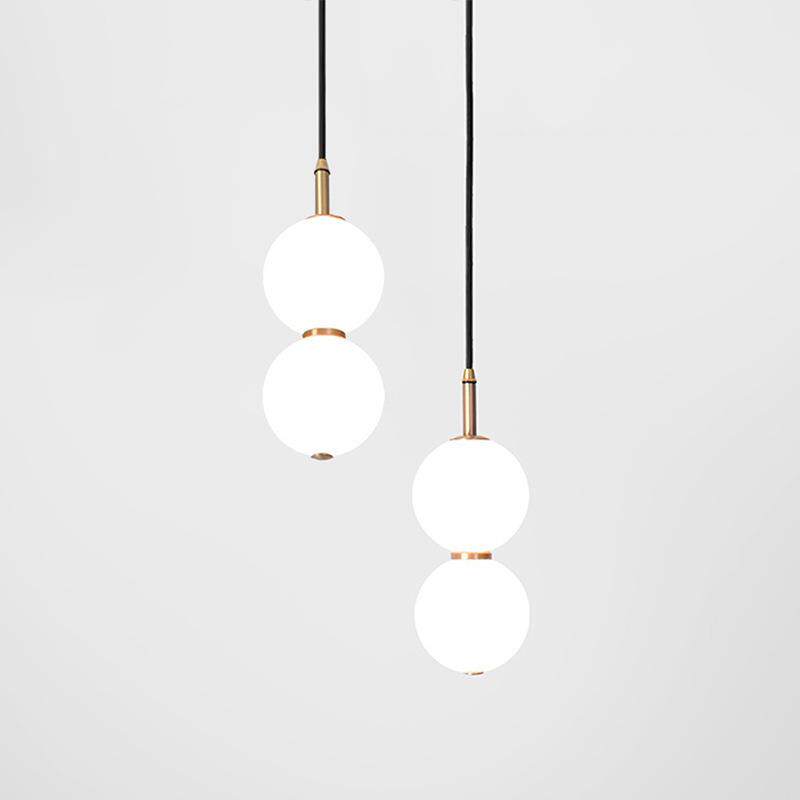 北欧设计师玻璃床头艺术小吊灯现代简约创意装饰餐厅吧台楼梯灯