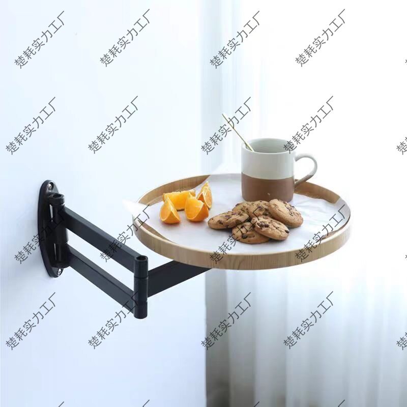 边几茶几床边床头置物架伸缩式托盘可折叠悬浮边几旋转折叠置物架