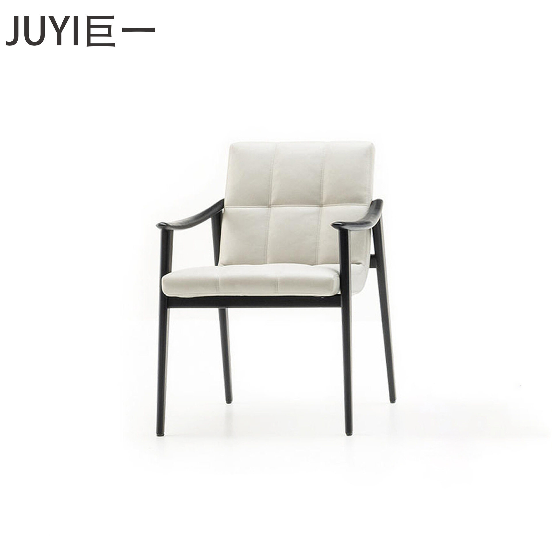 JUYI巨一轻奢真皮设计师餐椅